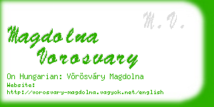 magdolna vorosvary business card
